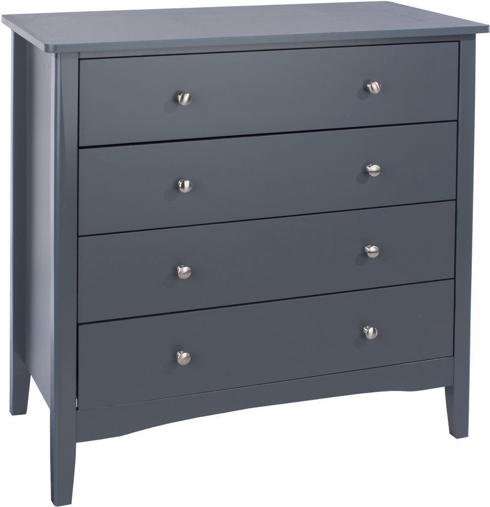 Product photograph of Como Blue Painted 4 Drawer Chest from Choice Furniture Superstore.